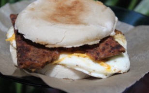 Bacon, Egg & Daiya Breakfast Sandwich